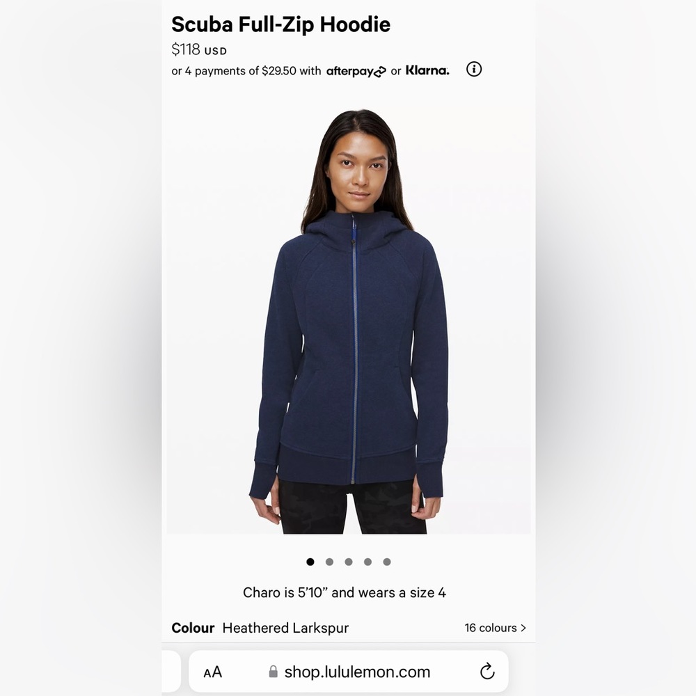 Lululemon scuba sweatshirt, like brand new, worn 3-4 times